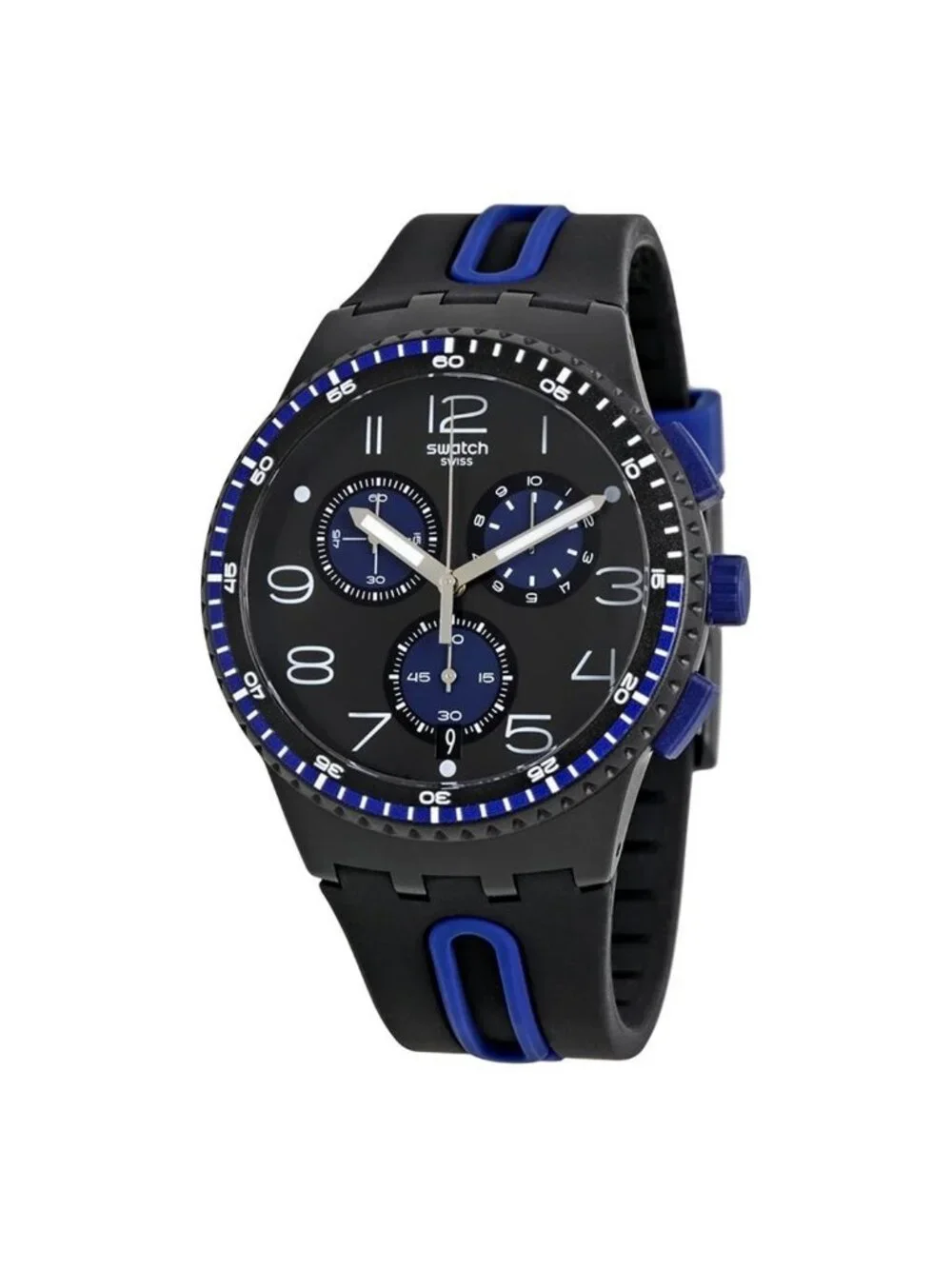 NWT Swatch Kaicco Chronograph Black Dial Men's Watch